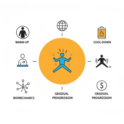 Diagram illustrating key principles of injury prevention