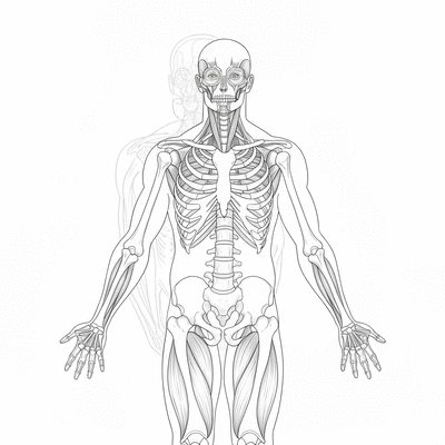 Detailed anatomical diagram of human muscles and joints in motion, illustrating biomechanical principles, no text, no words, no typography, 8K, clean image